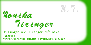 monika tiringer business card